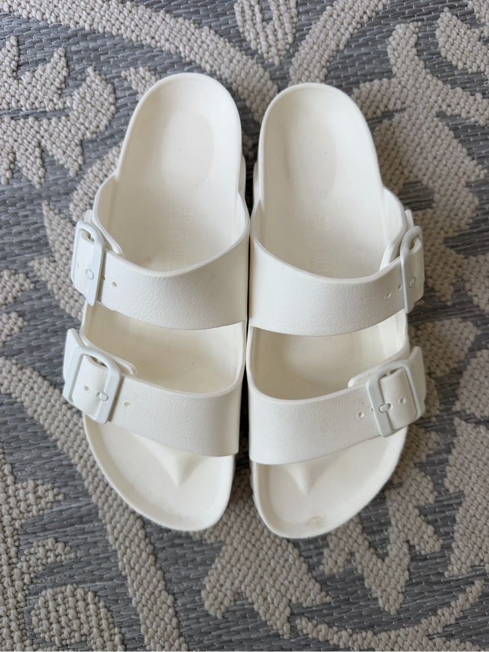 Birkenstock Arizona EVA White Sandals Size 39 Double Strap